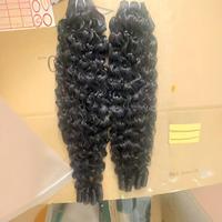 Extensions de cheveux humains brésiliens Remy bouclés birmans, 100 % vierges non traités, noirs, pour femmes – Vente chaude