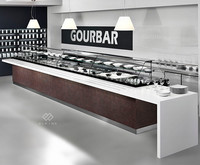 Comptoir de bar LED moderne et personnalisé, finition brillante, pour bar à domicile, hôtel et centre commercial, avec garantie de 10 ans, couleurs personnalisées