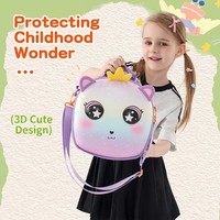 Tas Makan Siang Anak Custom Grosir, Desain Hewan Kartun 3D Kucing Unicorn Dinosaurus, Wadah Makanan Termal Oxford EVA, OEM