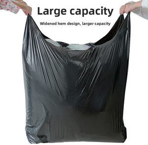 Black Trash Bags with Handles, Leakproof & Durable Garbage Bags, Vest Design for Easy Carrying, Suitable for Moving, Kitchen - Product Image 1