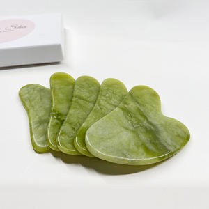 Factory Wholesale Natural Beauty Xiuyan Jade Guasha Tool for Face - Product Image 1