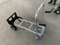 Chariot à quatre roues en aluminium pliable 2-en-1 avec caractéristiques de personnalisation OEM