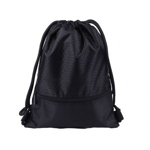 Durable Custom Logo Printed <b>Waterproof</b> Sport Polyester <b>Drawstring</b> <b>Bag</b> Zipper <b>Bag</b> for Outdoor Events - Product Image 4