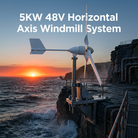 Système éolien à axe horizontal 5KW 48V en gros, prix d'usine et réduction sur les commandes en gros pour les distributeurs