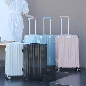 Maleta con ruedas de 24 pulgadas, marco de aluminio ABS, ruedas universales, color sólido, ligera, duradera, para viajes, negocios, estudiantes - Product Image 3