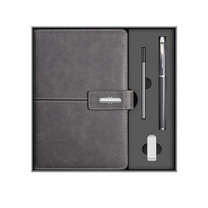 Logo personnalisé 2025 papeterie de luxe carnet de notes stylo bouteille coffret cadeau affaires noir en cuir PU journal magnétique A5 avec boîte/ - Product Image 4