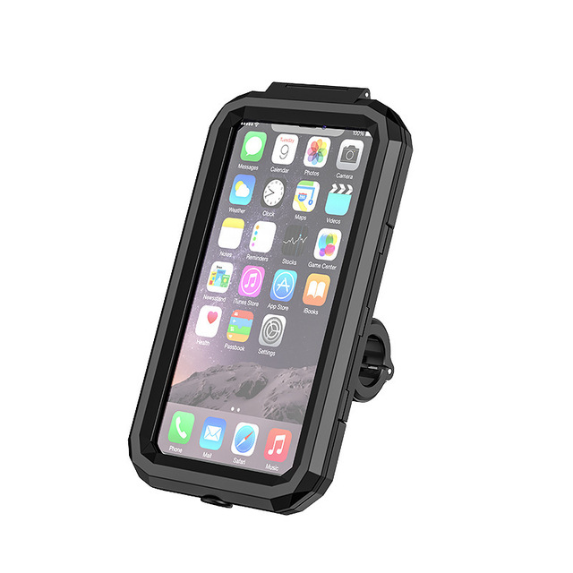 Waterproof Motorcycle Bicycle Phone Mount Case Universal Handlebar Phone Holder ABS Protective Cover Outdoor Riding