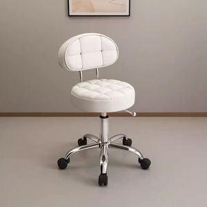 Silla de Pedicura Hidráulica Redonda Ajustable con Ruedas para Salón de Belleza, Masajes y Sala de Estar - Product Image 6