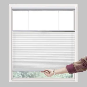 Factory Custom Polyester Cordless Cellular Shades Top Down Bottom Up Cellular Blinds