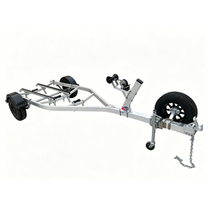 <span class=keywords><strong>Remorque</strong></span> <span class=keywords><strong>de</strong></span> <span class=keywords><strong>bateau</strong></span> en aluminium à essieu simple <span class=keywords><strong>de</strong></span> 4,8 m (15 pi) avec lits en polyéthylène, numéro VIN et licence DOT pour petits bateaux <span class=keywords><strong>de</strong></span> pêche - Product Image 1