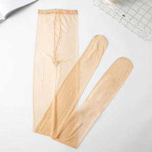 Collants noirs purs uniformes fins en gros, collants lisses sans couture, base en soie douce, collants unis incassables imprimés de flocage personnalisés - Product Image 3