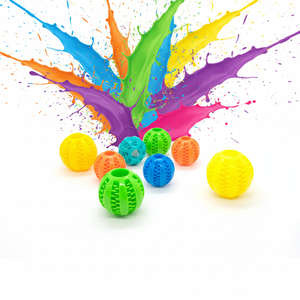 Bola Mainan Hewan Peliharaan dari Karet Lembut yang Tahan Lama, Tidak Beracun, Interaktif, Pembersih Gigi Anjing, Gaya Modis - Product Image 1