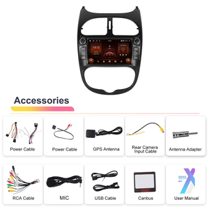 Autoradio Podofo 7'' 2+64G avec Carplay/Android Auto sans fil, GPS/WiFi/BT/FM/RDS pour Peugeot 206 1998-2016/Pour Citroën C2 2004-2008 - Product Image 6