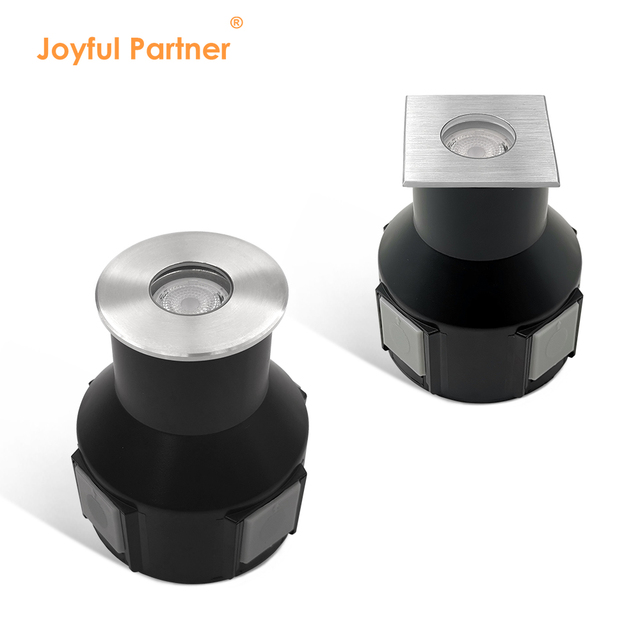 Floor Step Deck Light Landscape Black Low Voltage IP67 Waterproof Garden 1W 3000K LED Small Inground Deck Light