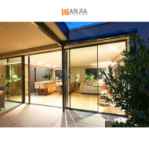 Portes coulissantes en aluminium au design minimaliste WANJIA, portes coulissantes en verre pour patio, portes coulissantes extérieures pour patio - Product Image 4