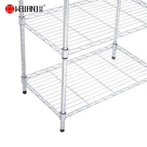 رف تخزين متعدد الأغراض بتصميم مفتوح صحي ورفوف قابلة للتعديل، 5 طبقات من الأسلاك الفولاذية المطلية بالكروم - Product Image 6