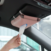 Porte-mouchoirs de voiture en cuir PU polyvalent, pochette à mouchoirs multi-usage pour pare-soleil, poignées, sièges, organisateur d'intérieur de voiture