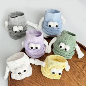 <b>Cute</b> Magnetic Ankle <b>Socks</b> Unisex Sweat-Absorbent Solid Color Cotton Youth Style Gray Blue Purple Green White Yellow - Product Image 3