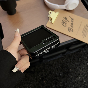 Ốp điện thoại da PU cao cấp, cảm giác thoải mái khi cầm, dành cho Samsung Galaxy Z Flip 7 6 5 4 3, bảo vệ toàn diện, chống sốc, bảo vệ bản lề - Product Image 4