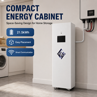 Armoire de stockage d'énergie mobile LiFePO4 pour atelier d'usine, 51.2V 420Ah 21.5kWh avec roues, BMS de protection, CAN, RS485