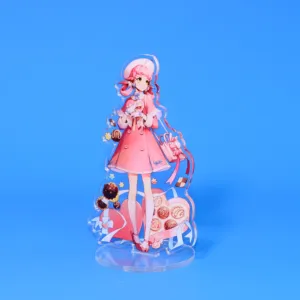 Chaveiro de suporte de personagem estampado de plástico para anime anime personalizado em acrílico