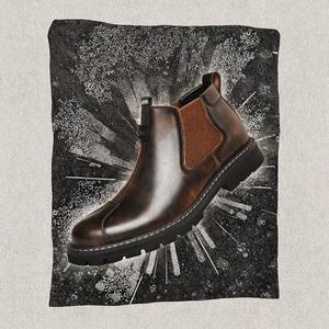 Italian Design Mens Chelsea Ankle <b>Spring</b> <b>Boots</b> Genuine Leather Anti-Slip Slip-On Business Office <b>Boots</b> - Product Image 3