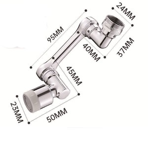 1080 °   Prolongateur de Robinet Universel pour <span class=keywords><strong>Lavabo</strong></span>, Bras Mécanique Rotatif Multifonctionnel en Cuivre pour Robinet d'Eau, Pulvérisateur de <span class=keywords><strong>Lavabo</strong></span> - Product Image 2