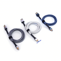 Câble USB-C vers USB-C tressé en nylon 60W PD, vente en gros d'usine, cordon de charge ultra-rapide 3A/5A pour iPhone 15/16 Pro Max/Plus Samsung