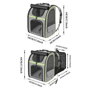 Mochila Grande para Gato, Transportín Suave y Extensible, Aprobado por La Aerolínea, para Perros Pequeños - Product Image 2