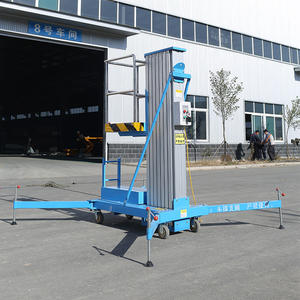 Plate-forme élévatrice télescopique à mât unique vertical en aluminium de 6m pour la maintenance - Product Image 6