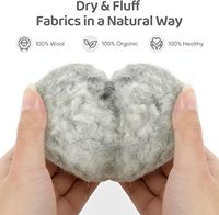 Boules de séchage en laine de mouton faites à la main, naturelles, feutrées, réutilisables, réduisent l'électricité statique, adoucissent les vêtements, écologiques