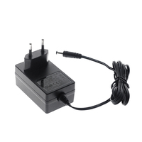 EUプラグブラックウォールチャージャーアダプター5V6V 9V 12V 15V 20V 24V 12W 15W 18W 24W 0.5A 1A 2A 3A AC/DC電源アダプター