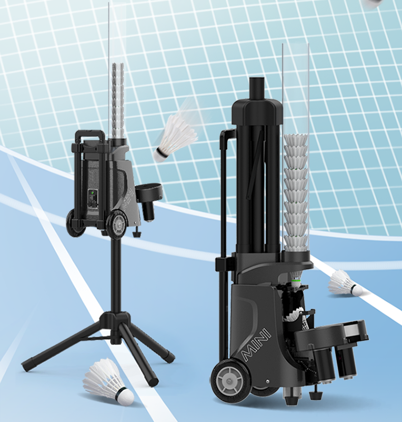 Hot Sales Automatic Training Badminton Ball Machine PB-MINI for Training Practice with APP Remote Control