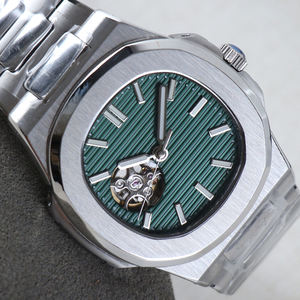 Montre personnalisée DIY sans logo, mouvement automatique NH38, montres mécaniques pour hommes, bracelet de luxe, cadran ajouré NH38, étanche - Product Image 6