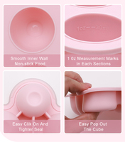 Kingkam Siliconen Babyvoeding Vriezer Dienblad Fruit Voedsel Feeder Bijtring Ijs Kubus Lade Maker Voor 0-12 Maanden Babyvoeding Opslag Container