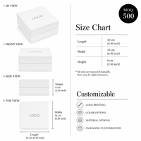 Boîte cadeau en carton rigide blanc mat avec logo personnalisé, emballage de luxe pour bijoux et cosmétiques, boîte en papier à deux pièces avec couvercle et base, vente en gros