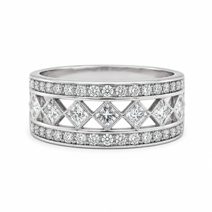 Anello Geometrico a Forma di Diamante per Donne, Gioiello Minimalista ed Elegante per Uso Quotidiano - Product Image 1