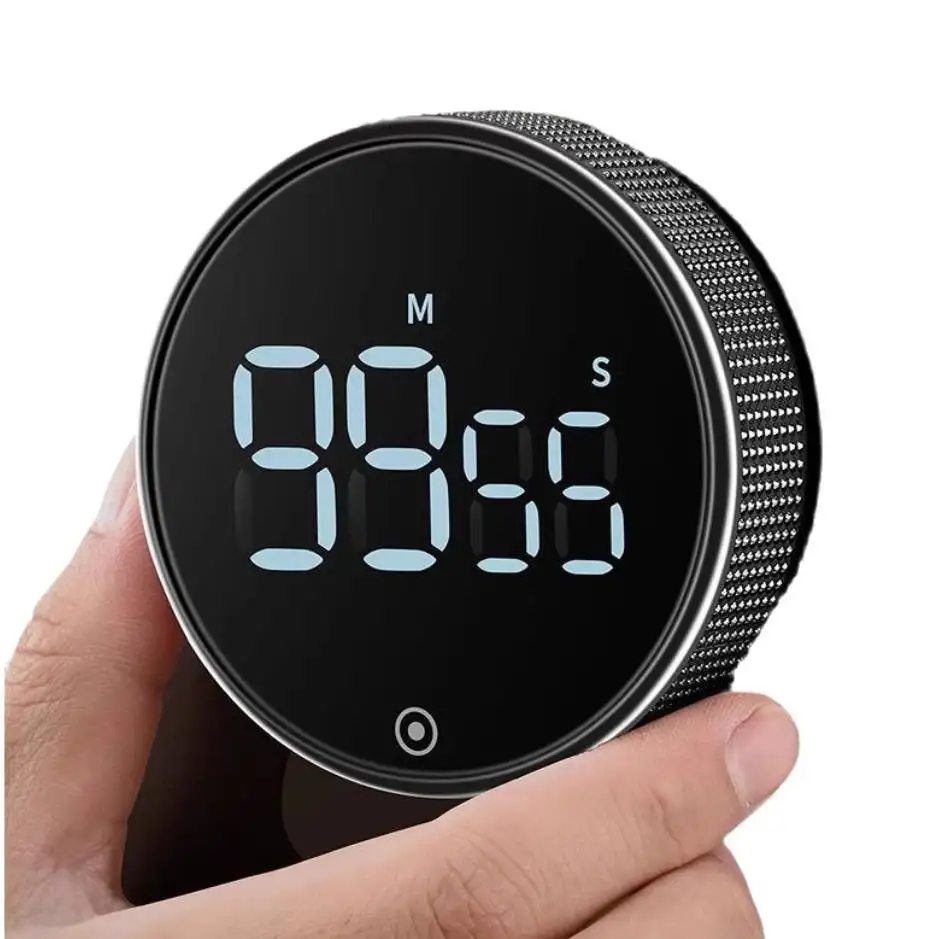 Manyetik mutfak dijital zamanlayıcı pişirme duş çalışma kronometre LED sayaç Alarm hatırlatmak manuel döner elektronik geri sayım zamanlayıcılar