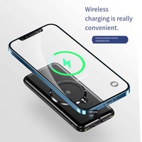 Kabel pengisi daya bawaan ultra-tipis, kabel pengisian daya nirkabel Mini kapasitas besar 10000 MA Antarmuka Input tipe-c grosir