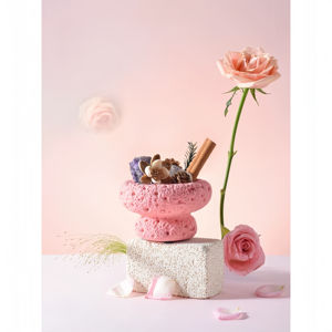 Coffrets cadeaux de décoration intérieure de luxe, pierres de cristal naturelles, diffuseurs d'huiles essentielles pour l'aromathérapie printemps-automne, pot en ciment et cristal - Product Image 2