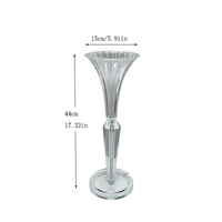 Support de fleurs en acrylique transparent Vases trompettes transparents Centres de table floraux