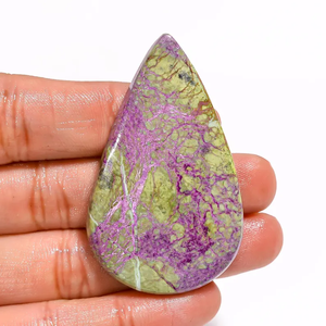 Cabujón de ópalo Atlantisite suelto genuino de Grado Superior vibrante verde púrpura curación Natural corte de pera pulido para la fabricación de joyas - Product Image 1