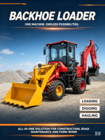 Chargeuse-pelleteuse articulée 4x4 multifonctionnelle à prix d'usine, machine compacte de terrassement et de chargement avec cabine entièrement fermée