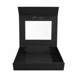 Boîte rigide pliable créative pour le présentation de cils, rouges à lèvres, maquillage et cosmétiques, boîte cadeau en papier magnétique pliable - Product Image 1