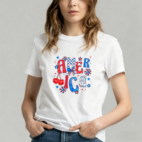 Impression DTF personnalisée en gros, motif Jour de l'Indépendance, transfert thermique à repasser pour vêtements et t-shirts