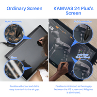 Kamvas 24 Plus, Monitor de Dibujo LCD Ultrafino de 23.8 Pulgadas, Tableta Gráfica Digital con Lápiz Óptico