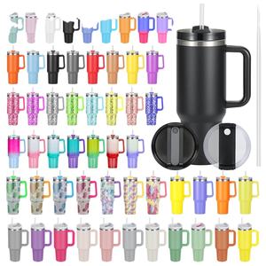 Bouteille d'eau isotherme de voyage en acier inoxydable de 40 oz de bonne qualité avec paille et brosse pour le café et l'eau - Product Image 1