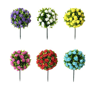 Rosa Artificial de Tallo Único con Base de Espiga para Decoración Floral en Jardín, Césped, Navidad, Mesa de Boda - Product Image 4