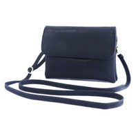 Sac à bandoulière en cuir givré couleur unie pour femme, fermeture éclair, 18 cm, style japonais et coréen, mini sac