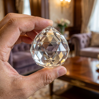 Pendentif de lustre en cristal facetté K9 de qualité supérieure avec éclat arc-en-ciel brillant pour la décoration intérieure moderne et attrape-soleil